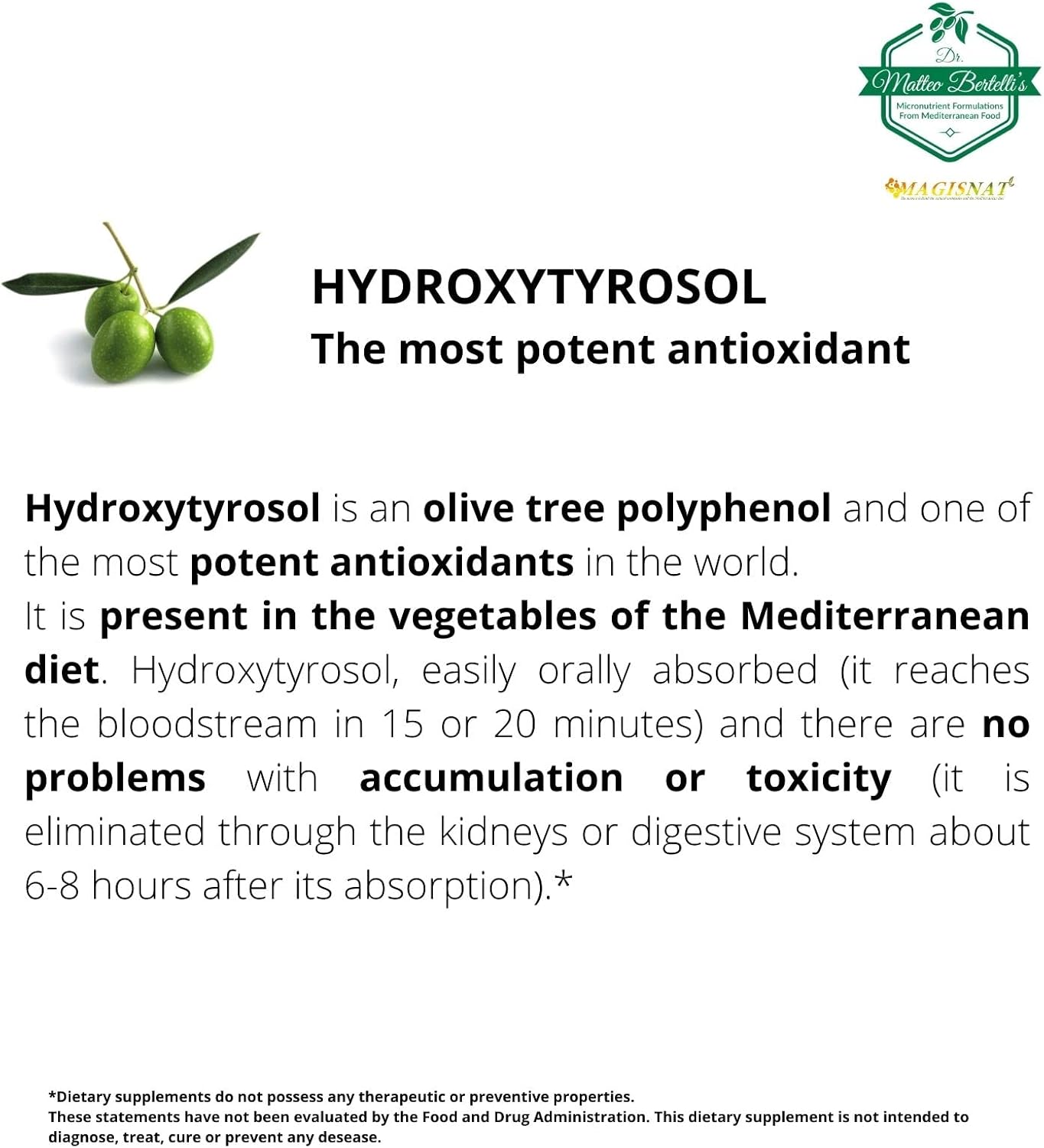 Hydroxytyrosol & Vitamin A Digestive Support Bundle - Dr. Matteo Bertelli's Lymphatic Formula - 30 Tablets & 30 Capsules