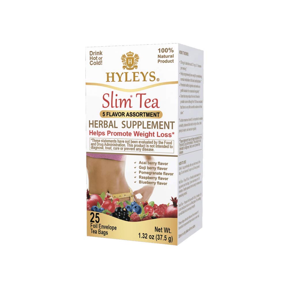 Hyleys 14 Day Slimming Formula Tea and Slim Tea Variety Pack - 5 Flavors