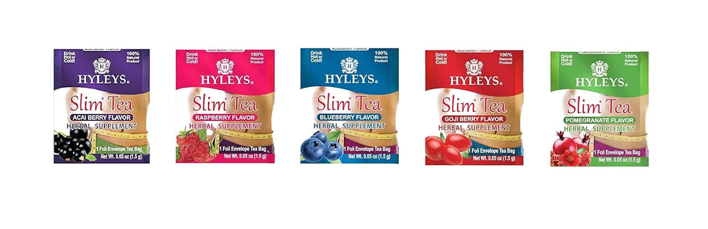 Hyleys 14 Day Slimming Formula Tea and Slim Tea Variety Pack - 5 Flavors