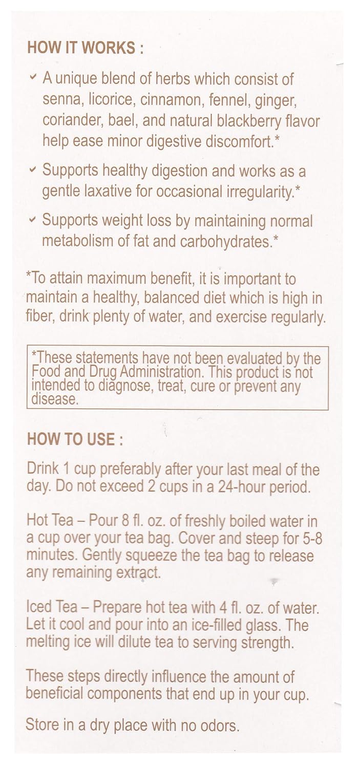 Hyleys Colon Cleanse and Slim Tea Bundle - Acai Berry Flavor, Herbal Detox and Slimming Formula Supplement - 25 Tea Bags