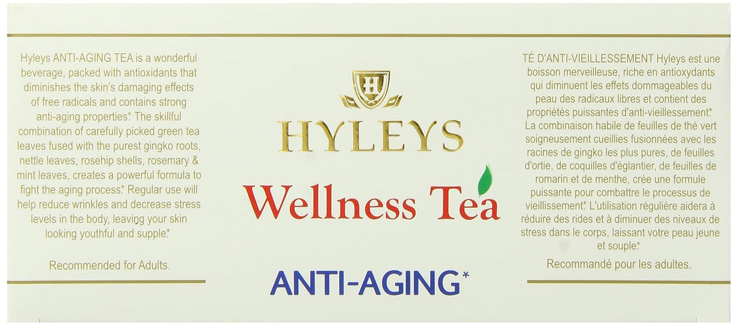 Hyleys Wellness Anti-Aging Green Tea - 12 Pack, 25 Tea Bags