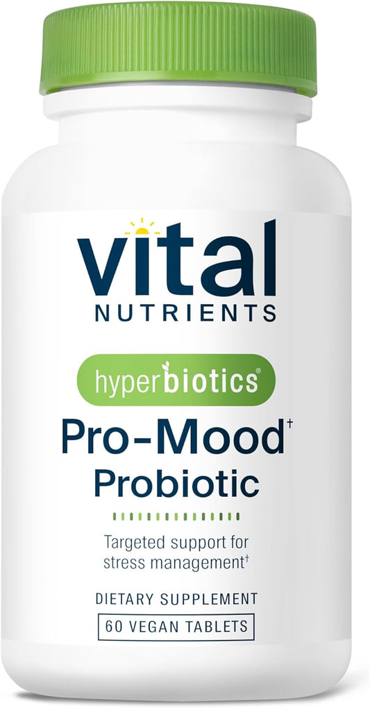 Hyperbiotics Pro-Mood Probiotic Supplement - Supports Stress Management, Calmness, Focus, & Immune Function - Vegan, Dairy & Gluten Free - 60 Count