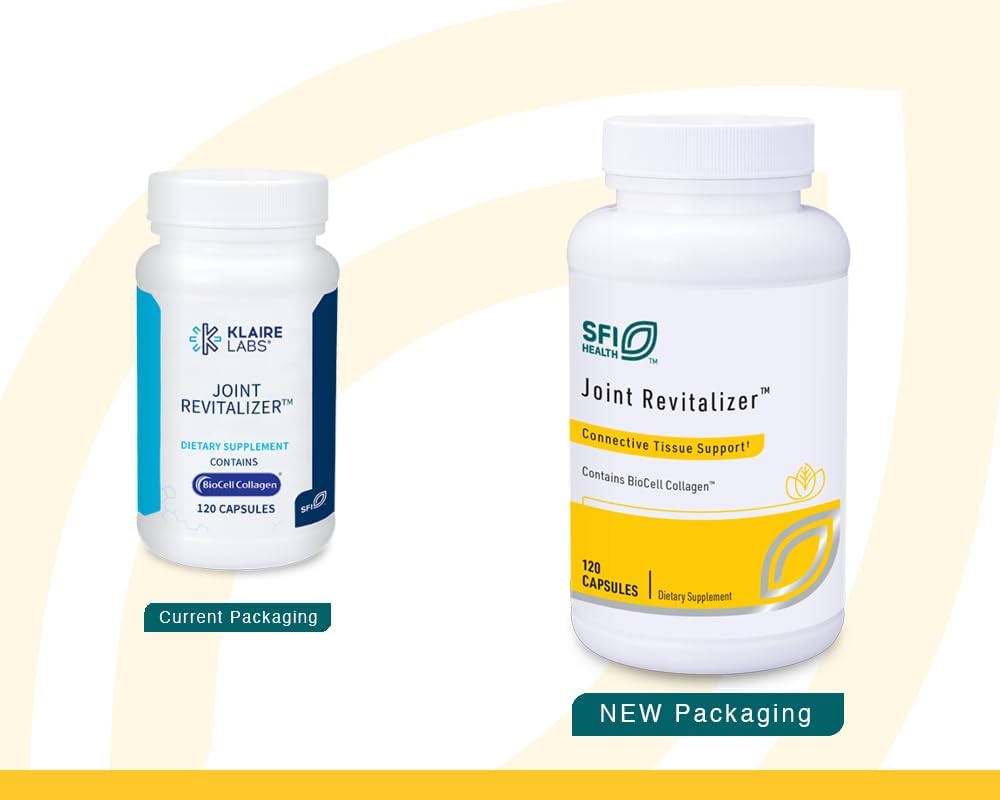 Hypoallergenic Joint Revitalizer with Collagen Peptides, Chondroitin, MSM & Hyaluronic Acid - Connective Tissue Support (120 Capsules)