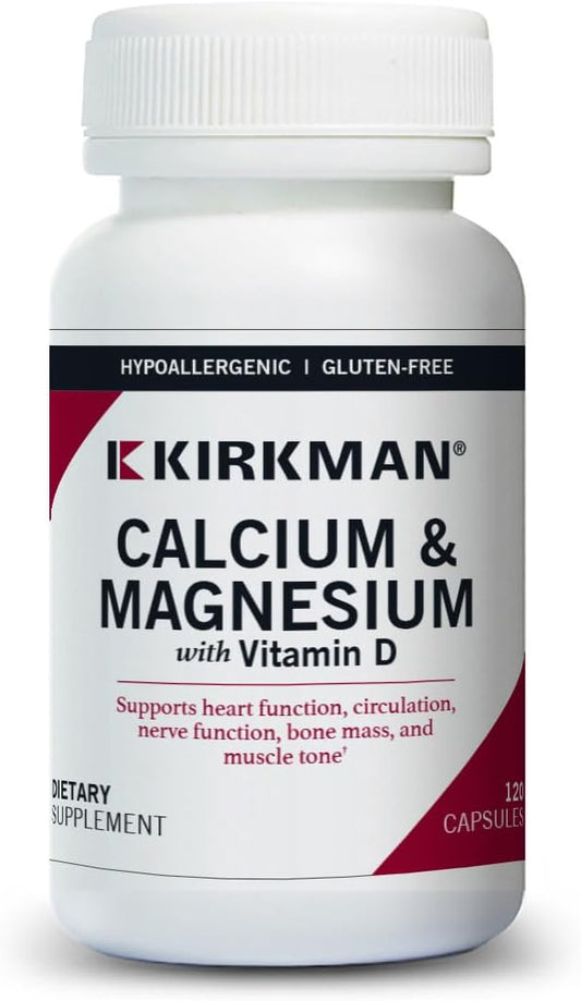 Hypoallergenic Kirkman Calcium Magnesium Capsules - 120 Count