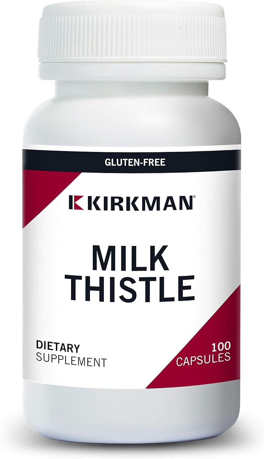 Hypoallergenic Kirkman Milk Thistle 100 mg - 100 Vegetarian Capsules