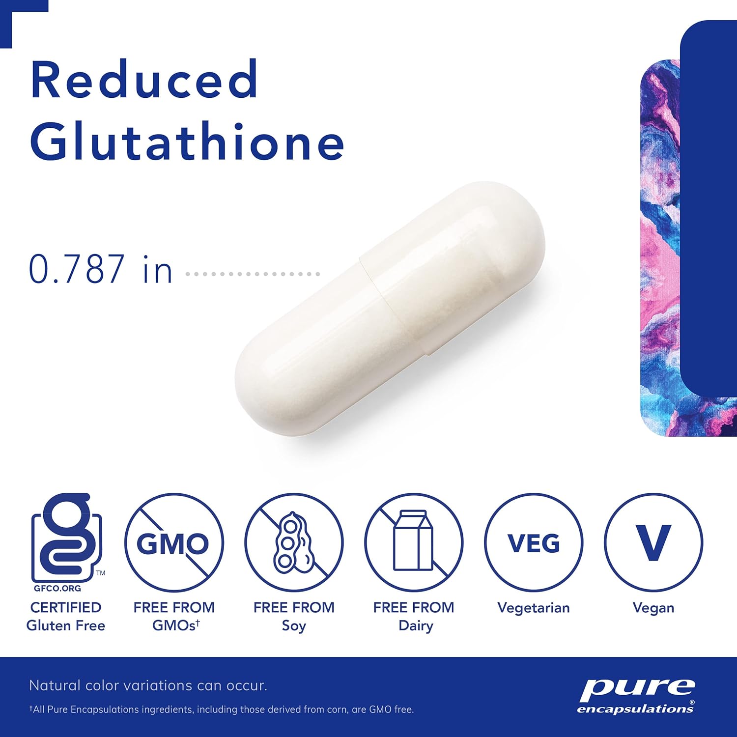 Hypoallergenic Reduced Glutathione Supplement for Liver and Cell Health - 60 Capsules