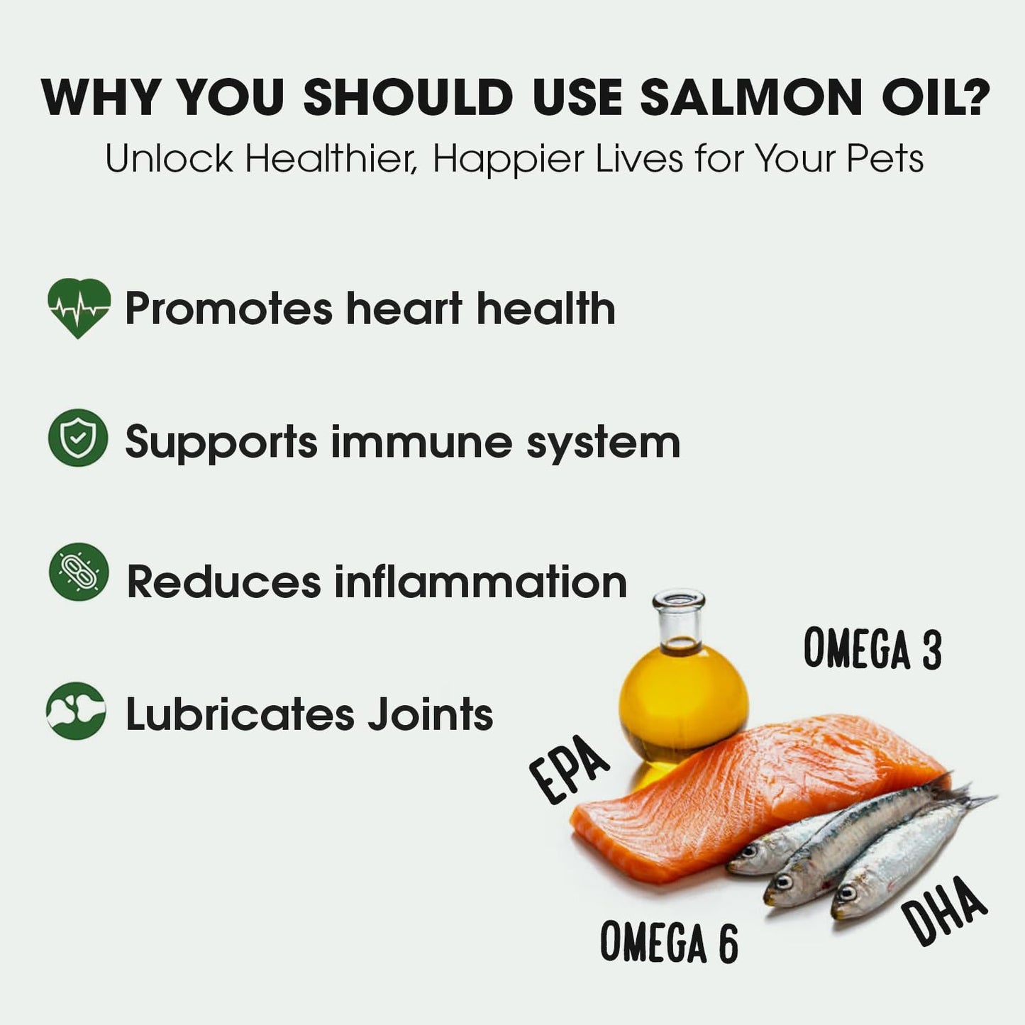 Iceland Pure Wild Alaskan Salmon Oil for Pets | High Omega-3 Content | Salmon & Pollock Blend | BPA-Free Pump Bottle - 17 oz