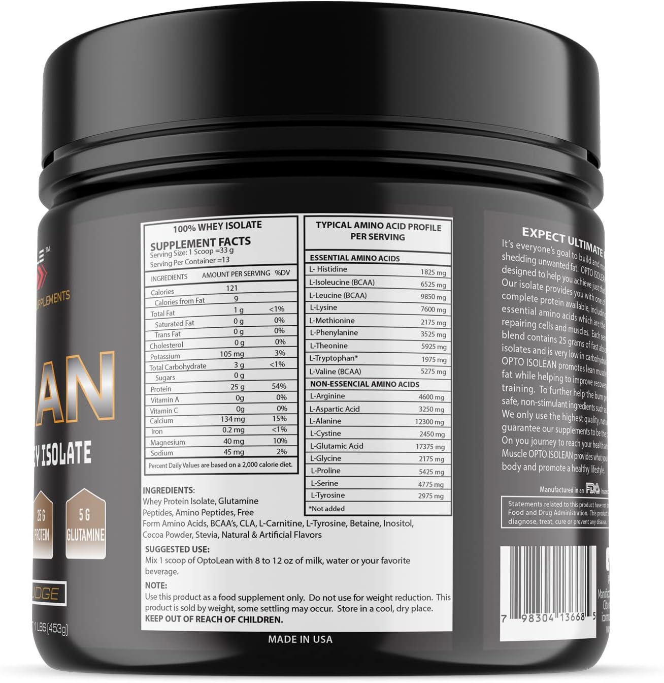 Icon Muscle Isolean Whey Protein Isolate Powder Variety Pack - 7 Flavors - 1 Pound Each (Vanilla)