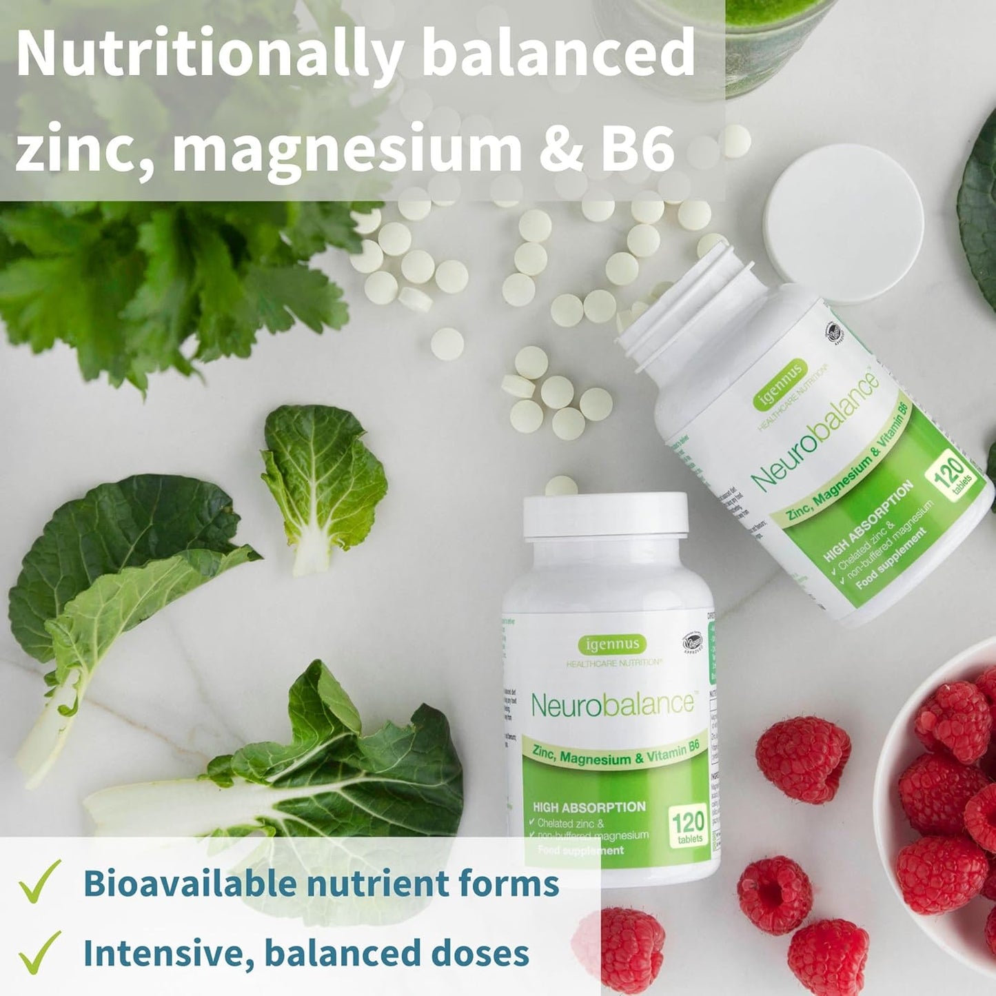 Igennus Longvida Curcumin 500mg + Neurobalance Zinc Magnesium B6 Bundle - High Absorption, Vegan, Bioavailable Formula