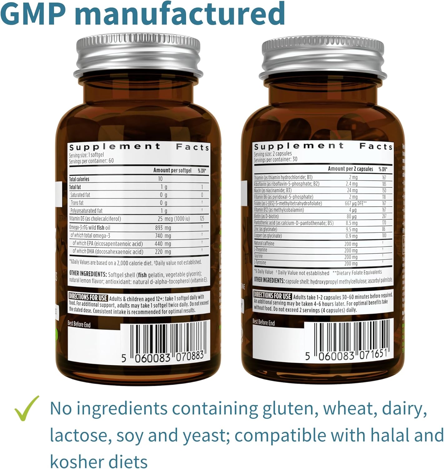 Igennus Omega-3 and Vitamin D3 Focus Brain Bundle with EPA, DHA, and Nutrients for Mental Clarity and Energy Boost