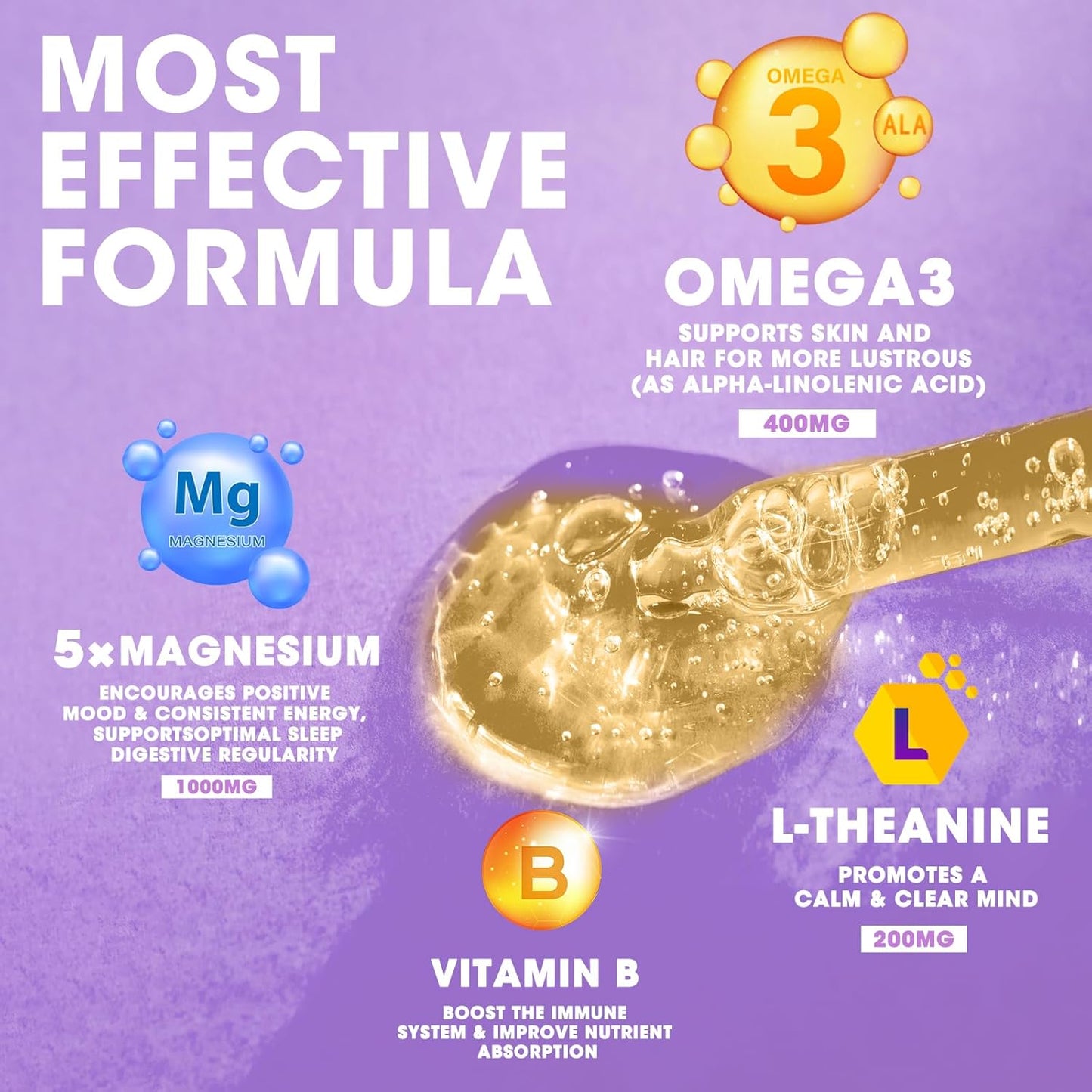 iMATCHME Liquid Magnesium Complex with Glycinate, Oxide, Taurate, and Citrate for Bone, Heart, Muscle, Immune System, Energy, Sleep, and Digestion Support - High Absorption Sugar-Free Pineapple Flavor - 2 Fl Oz