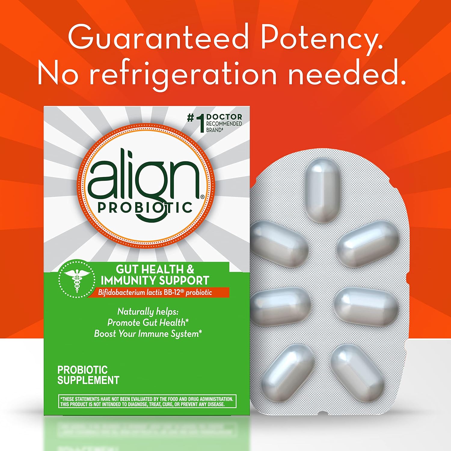 Immune and Digestive Health Probiotic for Men and Women, Daily Support, 14 Capsules