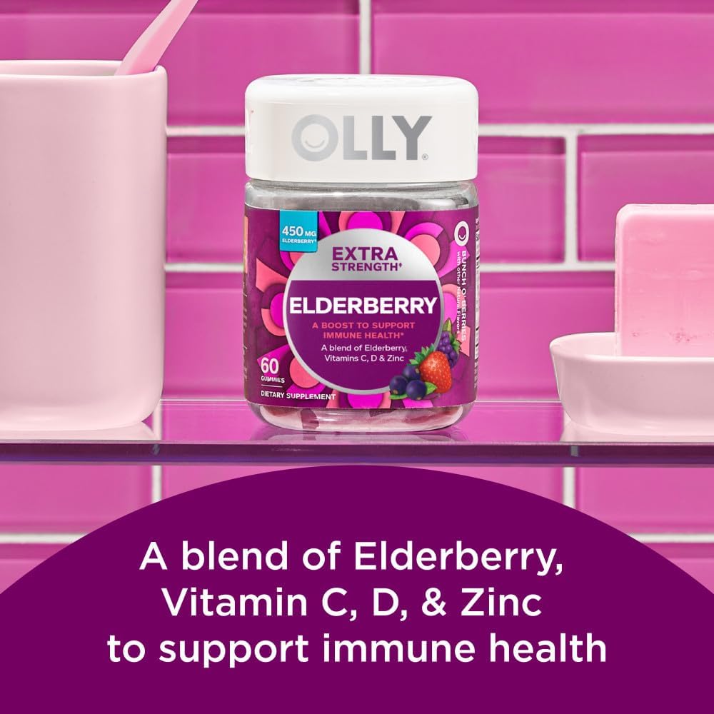 Immune Boosting Elderberry Gummies & Hair Strengthening Biotin Gummies - 60 Count Each