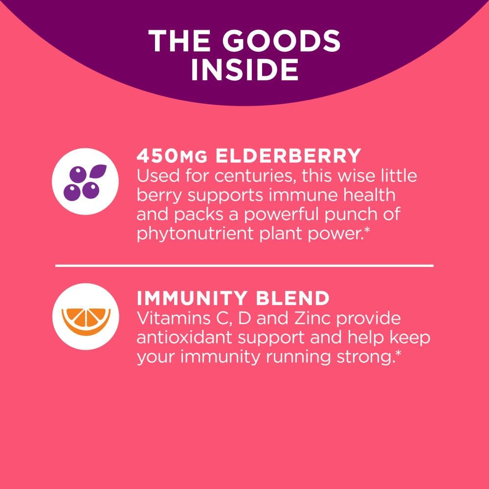 Immune Boosting Elderberry Gummies & Hair Strengthening Biotin Gummies - 60 Count Each