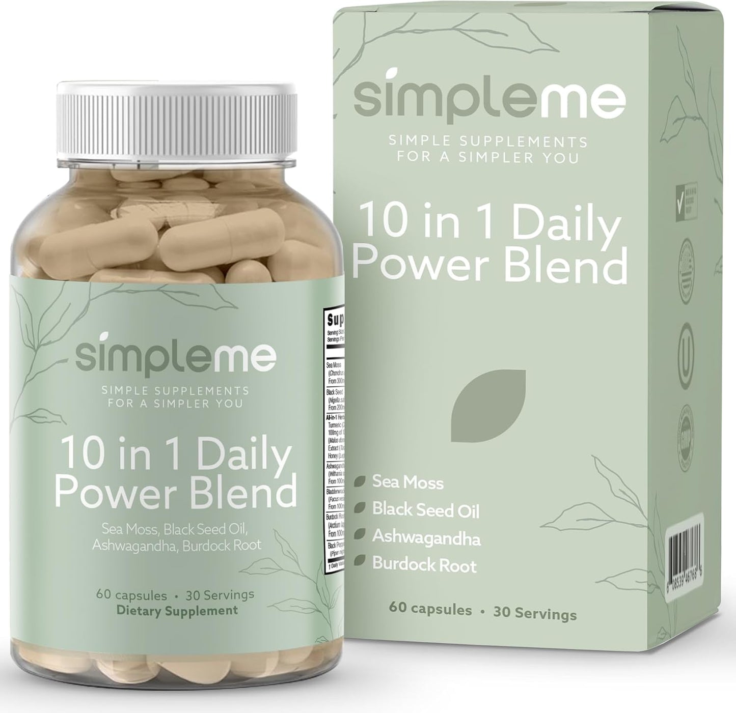 Immune-Boosting Sea Moss Capsules Bundle with 10-in-1 Power Blend and Colon Cleanse for Improved Health