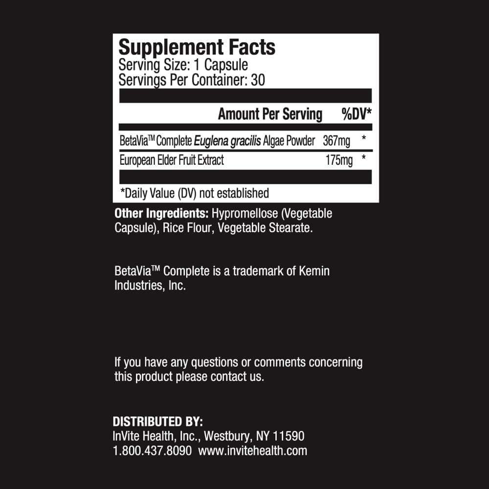 Immune-Boosting Supplement with Beta Glucans & Black Elderberry - 60 Capsules
