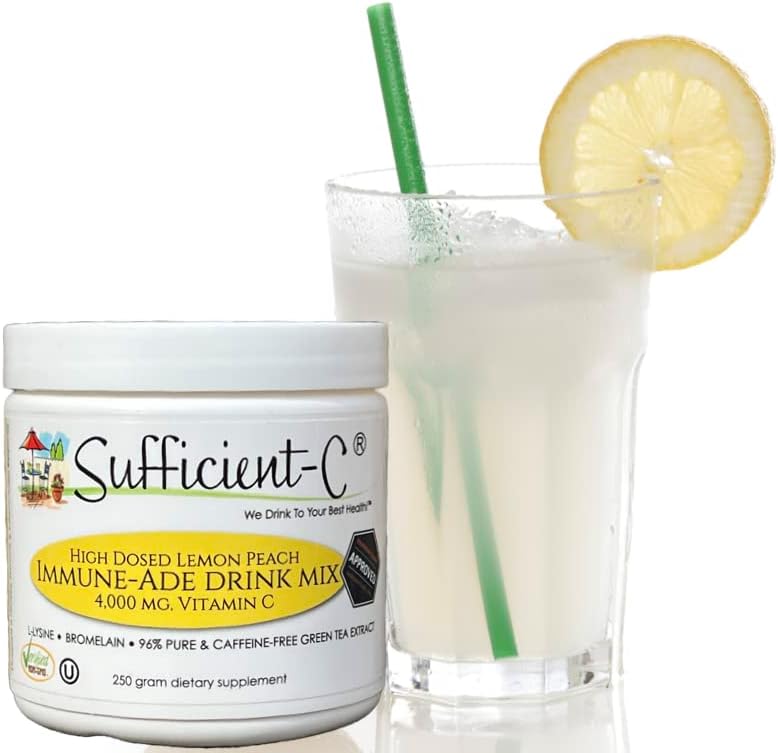 Immune-Boosting Vitamin C and B-12 Pink Lemonade Drink Mix Duo - 250g Vitamin C + High-Dose B-12 & Biotin Formula