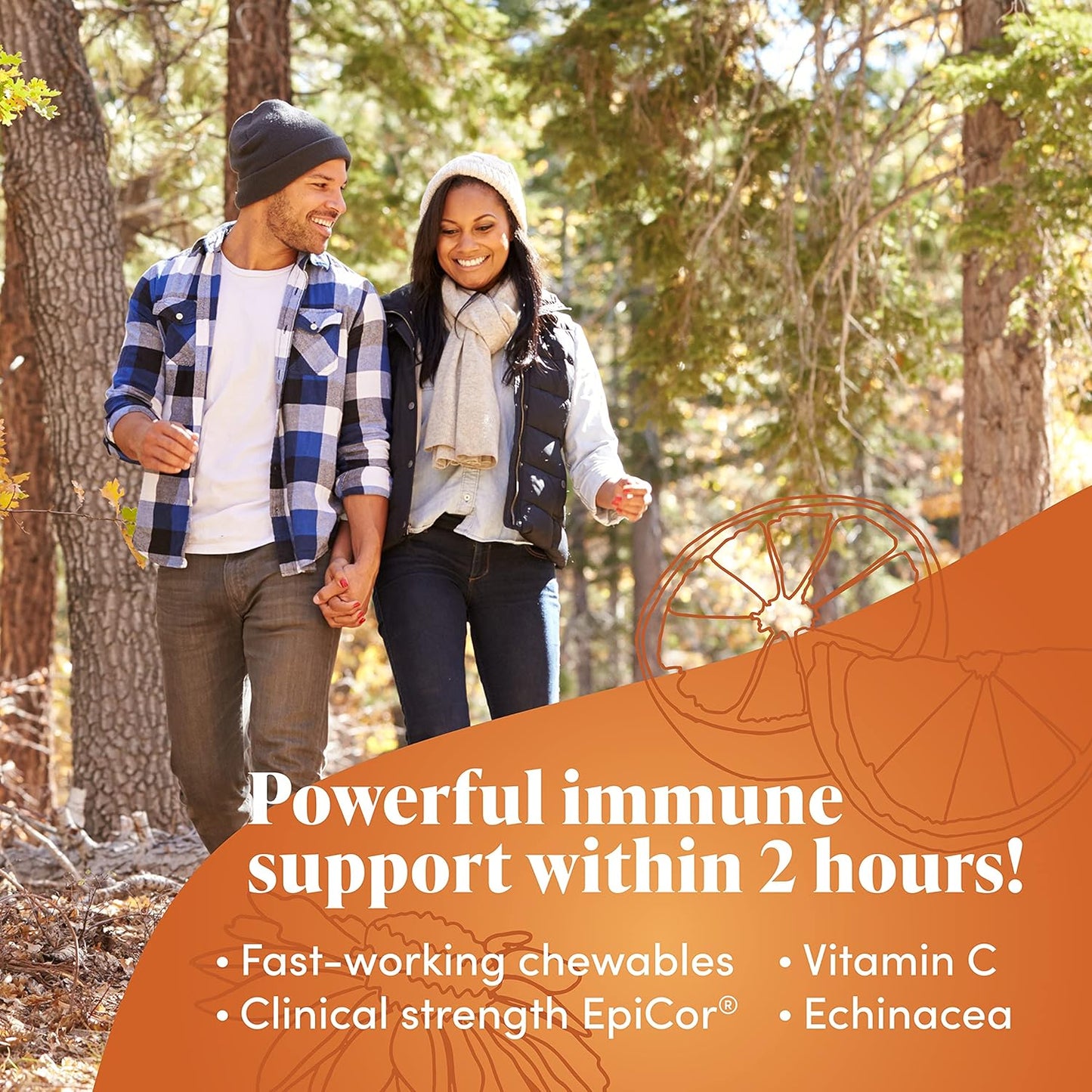 Immune Fast Zesty Orange Chews | Supports Immune System & Cell Health with EpiCor, Echinacea, 30 Tablets
