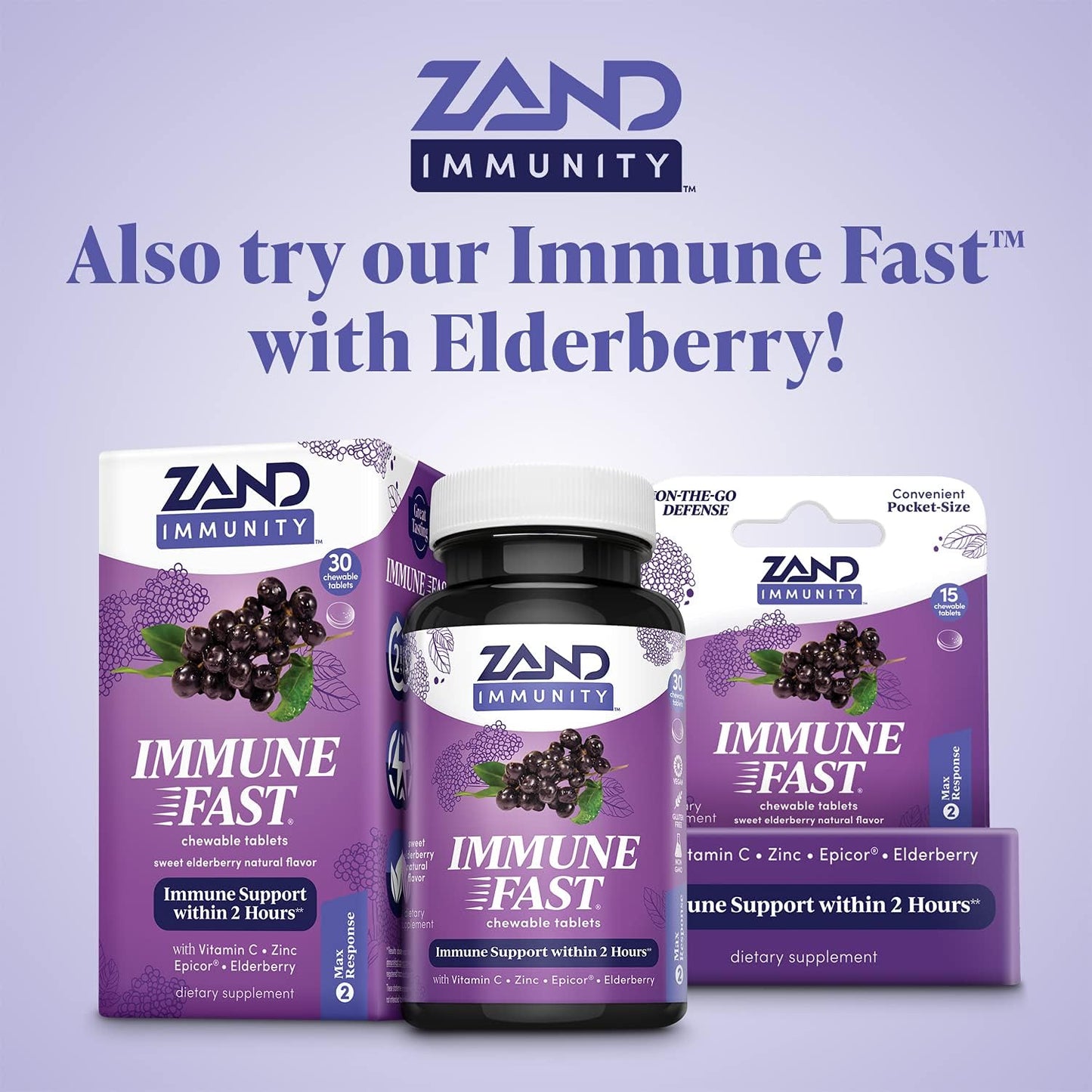 Immune Fast Zesty Orange Chews | Supports Immune System & Cell Health with EpiCor, Echinacea, 30 Tablets