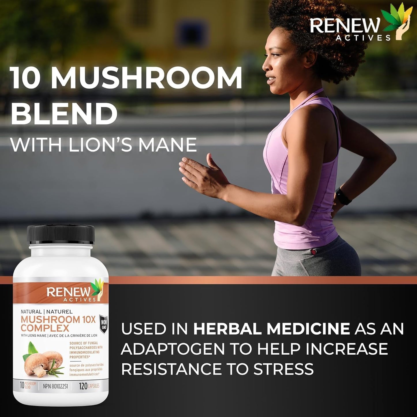 Immune Health & Wellness: 10 Mushroom Blend with Antioxidants - Supports Vitality - 120 Capsules