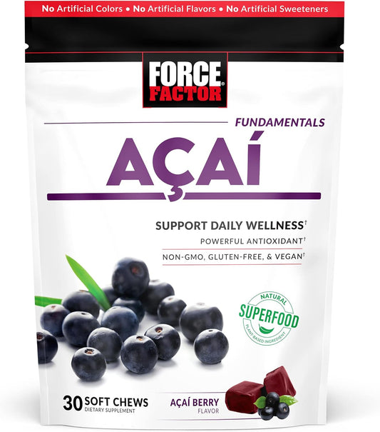 Immune Support Acai Soft Chews with Antioxidants for Daily Wellness - Non-GMO and Vegan - Acai Berry Flavor - 30 Chews - BoostGo Australia
