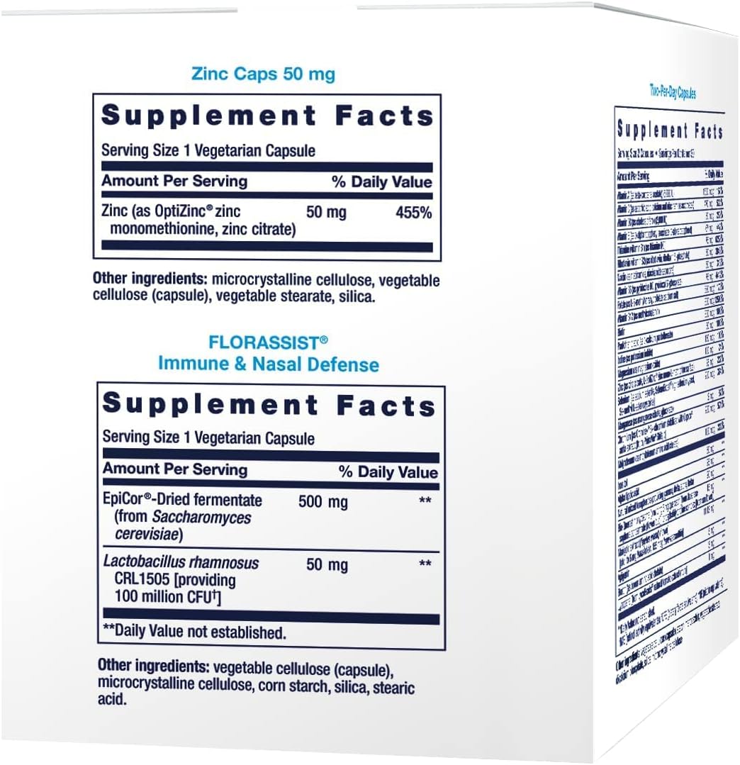 Immune Support Bundle: Vitamin C, D, Zinc, and Probiotic (30 Packs) by Life Extension