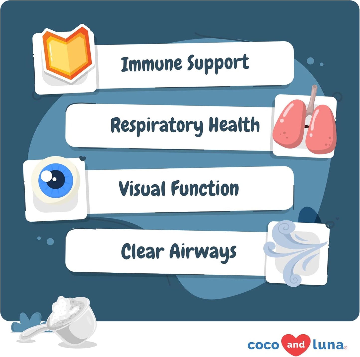 Immune Support Cat Supplement with Lysine, Multivitamins, EPA, DHA, Taurine, and Spirulina for Skin, Coat, and Eye Health