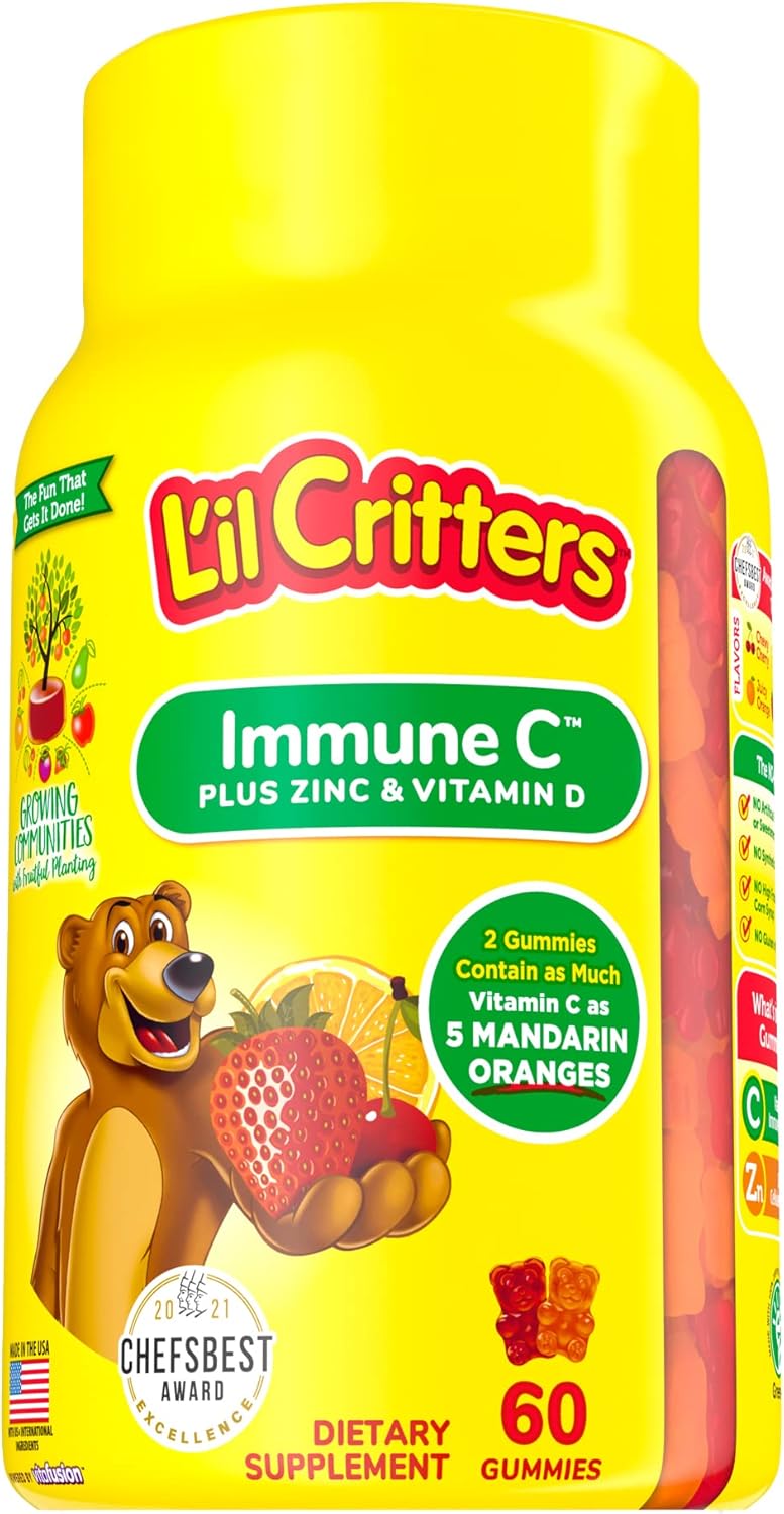 Immune Support Gummies: L'il Critters Vitamin C, Zinc, and Vitamin D - 60 Count