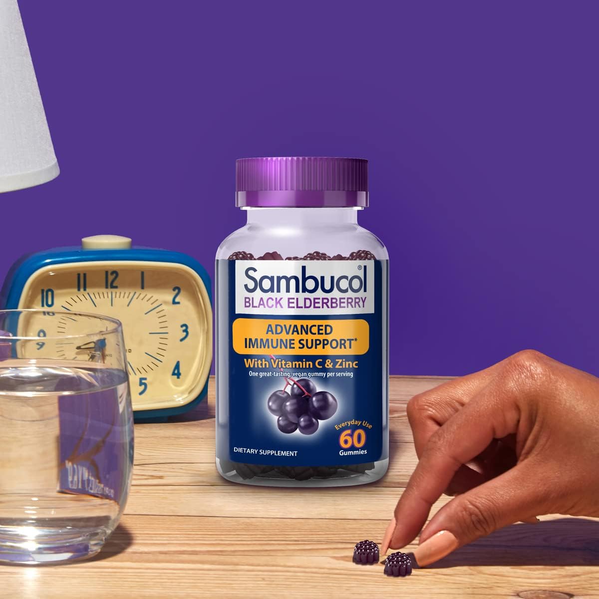 Immune Support Gummies with Elderberry, Zinc, and Vitamin C - 60 Count