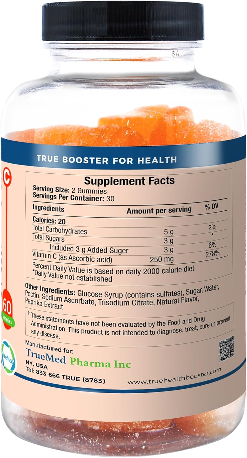 Immune Support Gummies with Vitamin C, Zinc, and Probiotics - Non-GMO and Gluten-Free - 60 Count