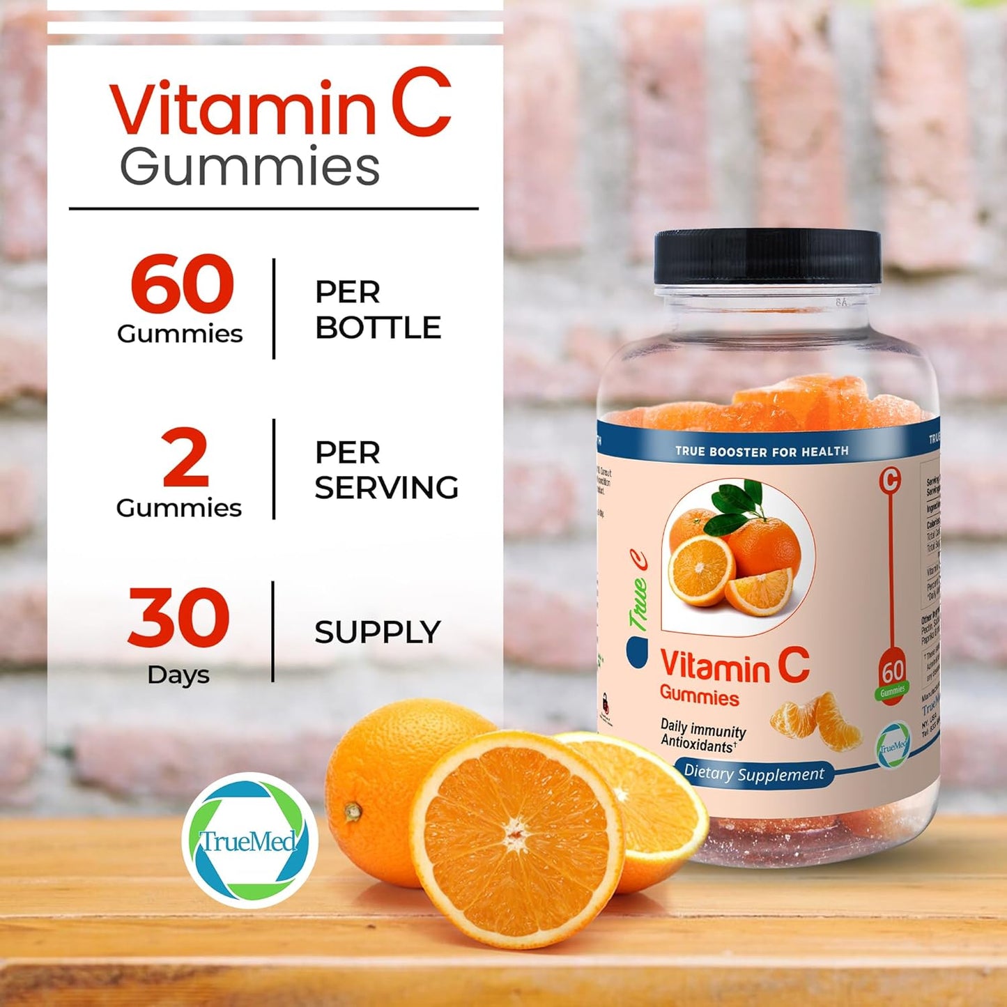 Immune Support Gummies with Vitamin C, Zinc, and Probiotics - Non-GMO and Gluten-Free - 60 Count