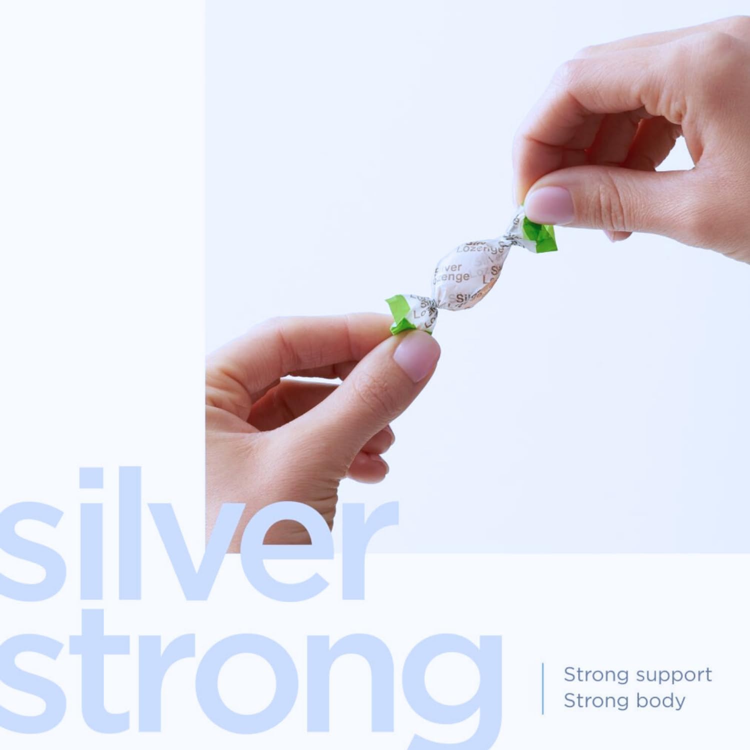 Immune Support Honey Lozenges with SilverSol | American Biotech Labs Silver Biotics Colloidal Silver | 60 PPM Ag₄O₄ | Throat Soothing | 21 Count