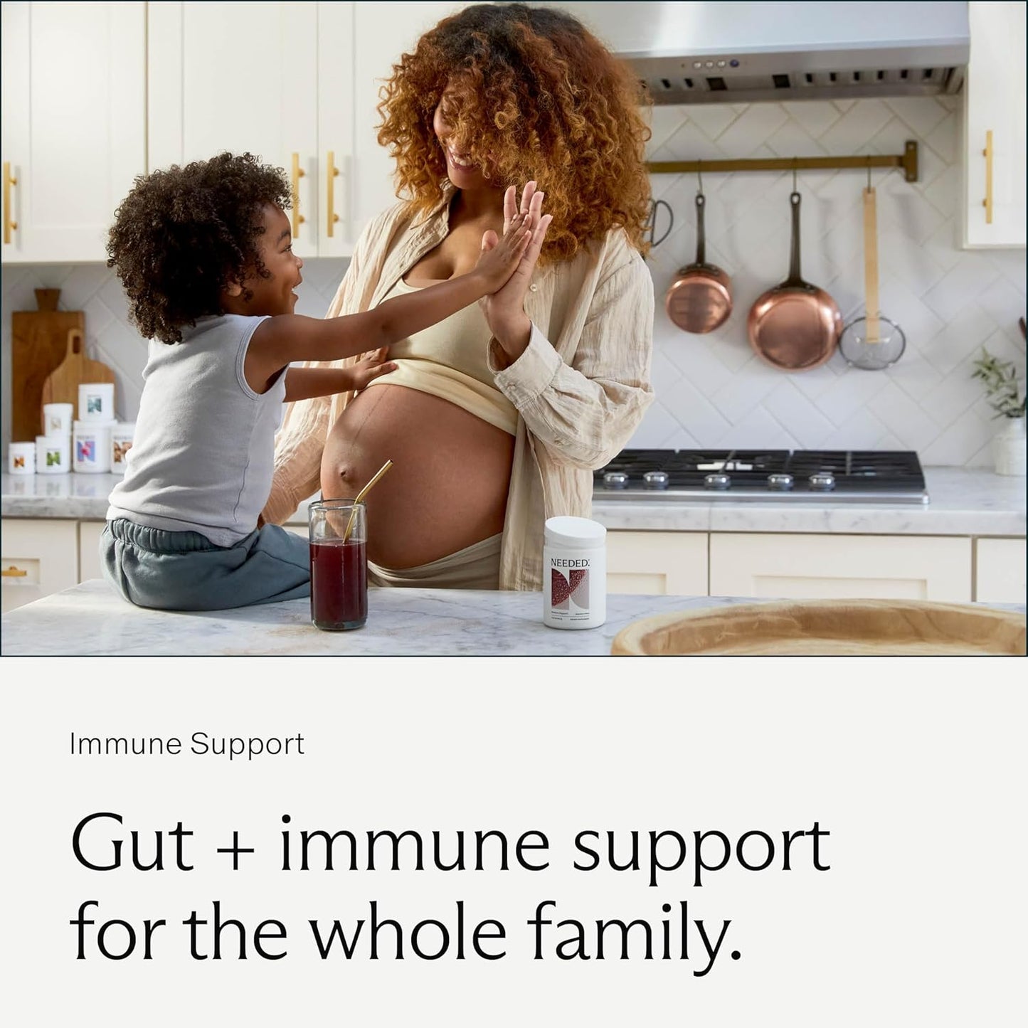 Immune Support Powder for Whole Family - Pregnancy Safe Supplement with Zinc & Elderberry - Easy-to-Take Formula