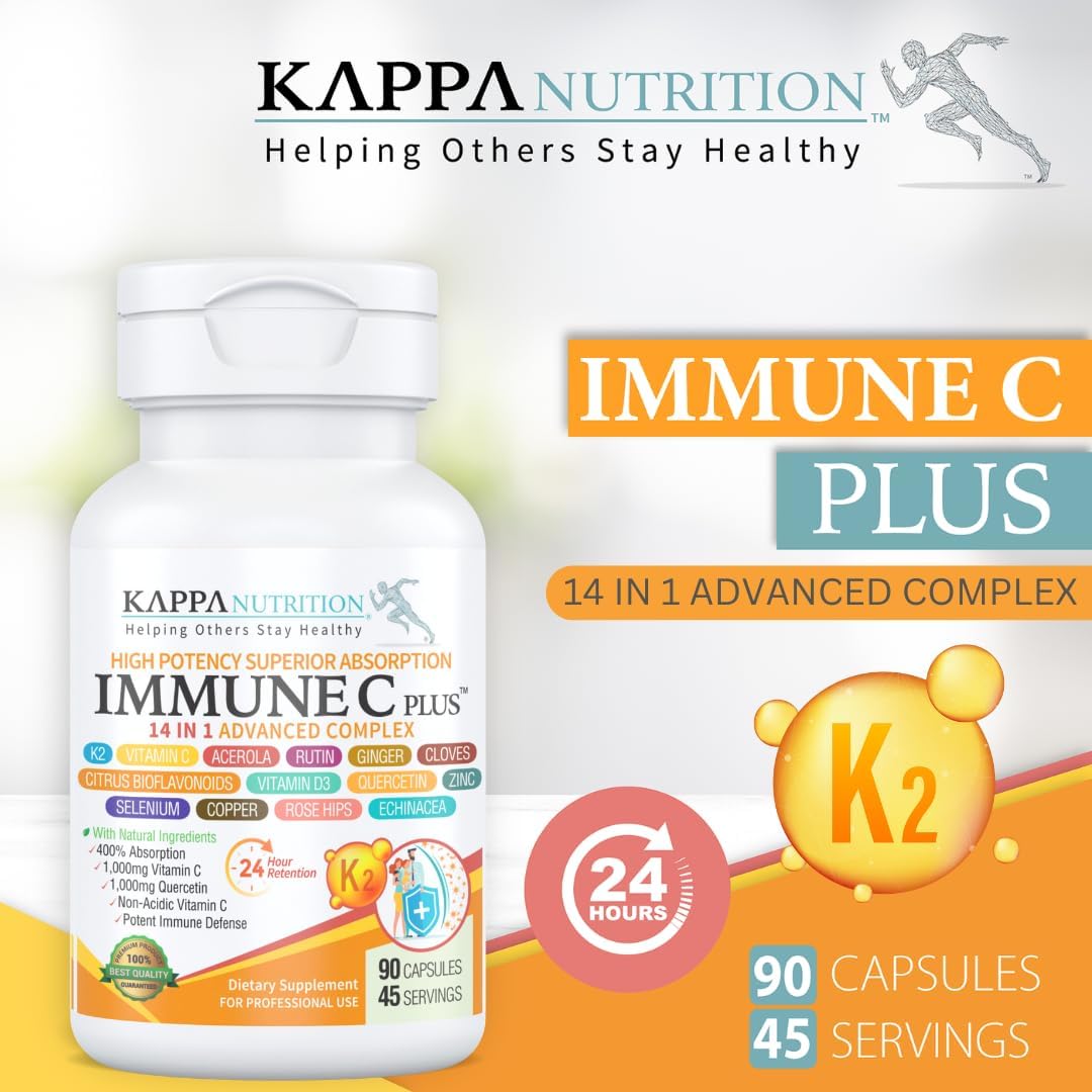 Immune Support Supplement with Quercetin, Vitamin C, Zinc, and Vitamin D3 - 60 Count