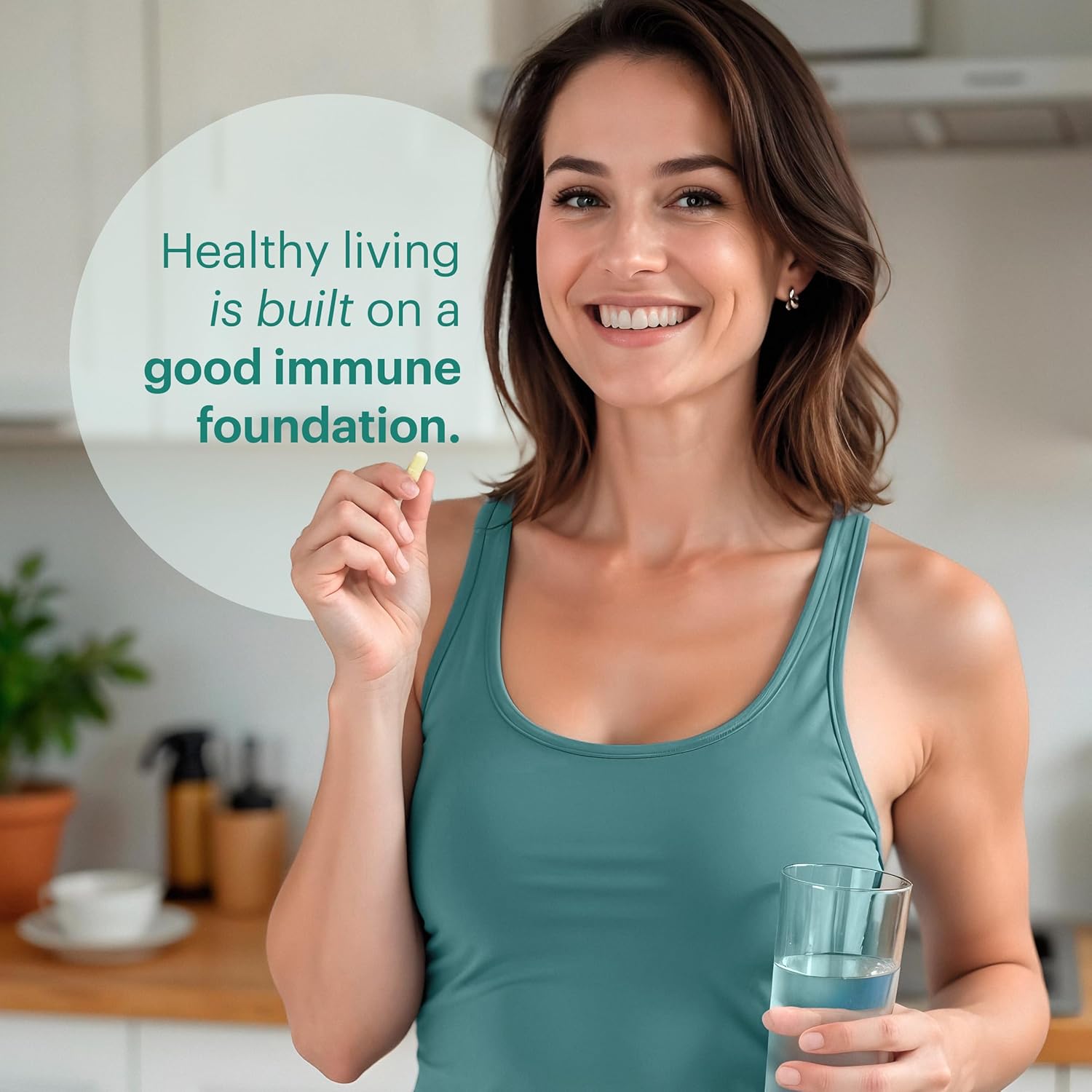 Immune Support Supplement with Vitamin C - Complete Immunity Defense for Adults - 60ct