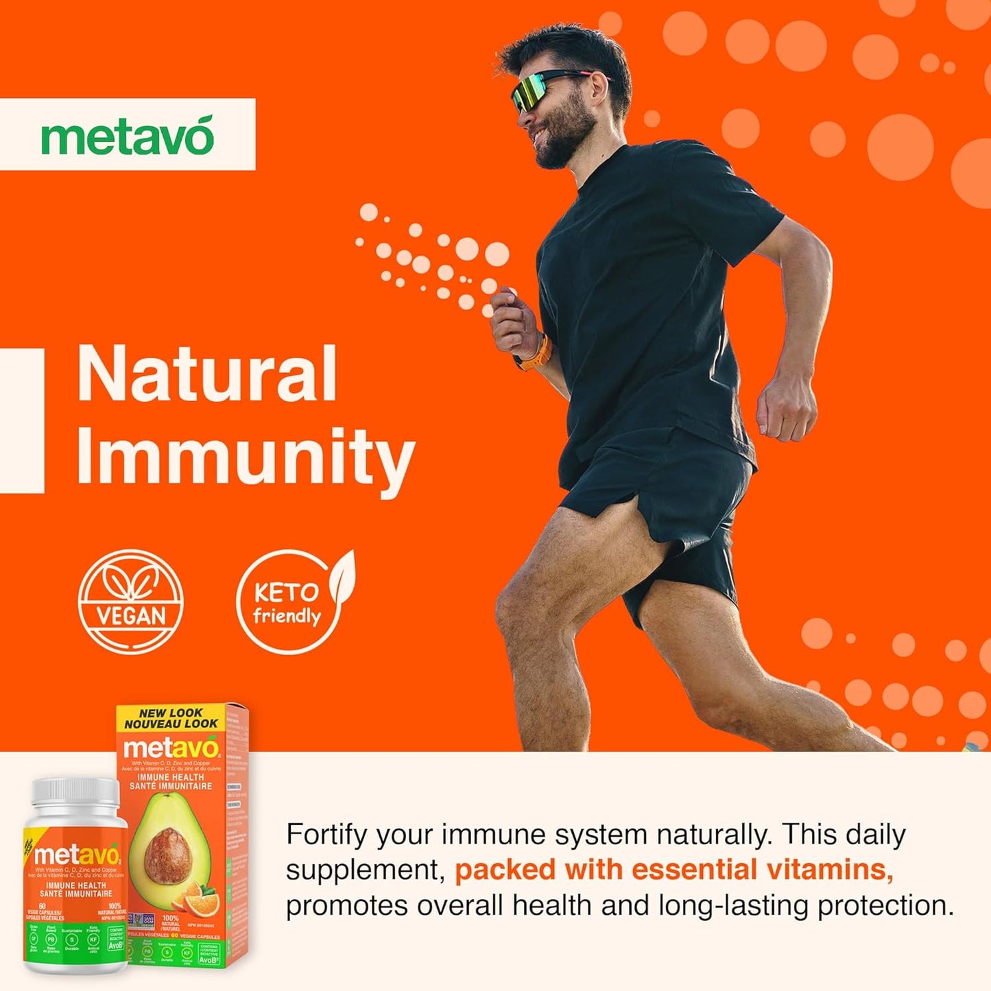 Immune Support Supplement with Zinc, Vitamin C, D & Copper - Vegan Capsules for Women & Men, Metavo Immune Booster, 30-Day Supply - BoostGo Australia