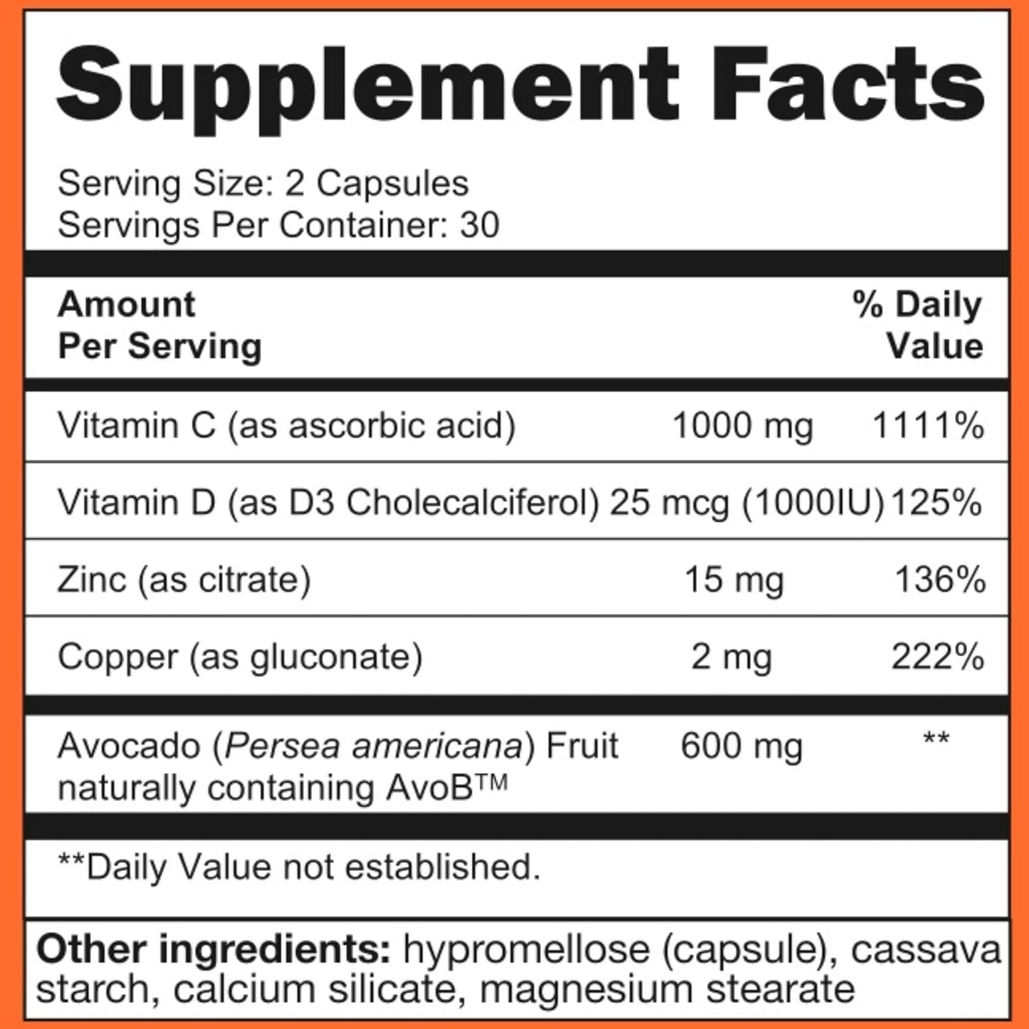 Immune Support Supplement with Zinc, Vitamin C, D & Copper - Vegan Capsules for Women & Men, Metavo Immune Booster, 30-Day Supply - BoostGo Australia