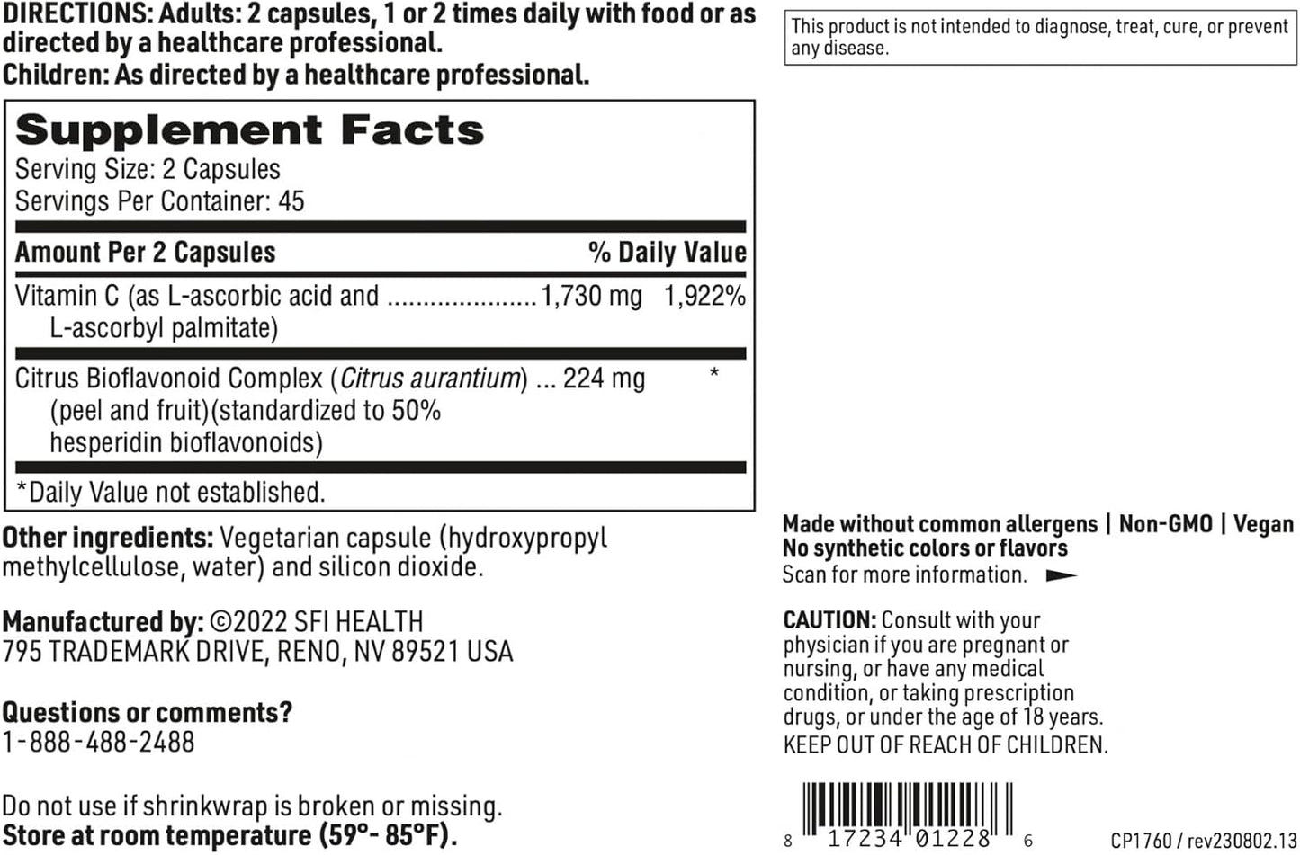Immune Support Vitamin C Blend with Bioflavonoids - 90 Capsules by Klaire Labs