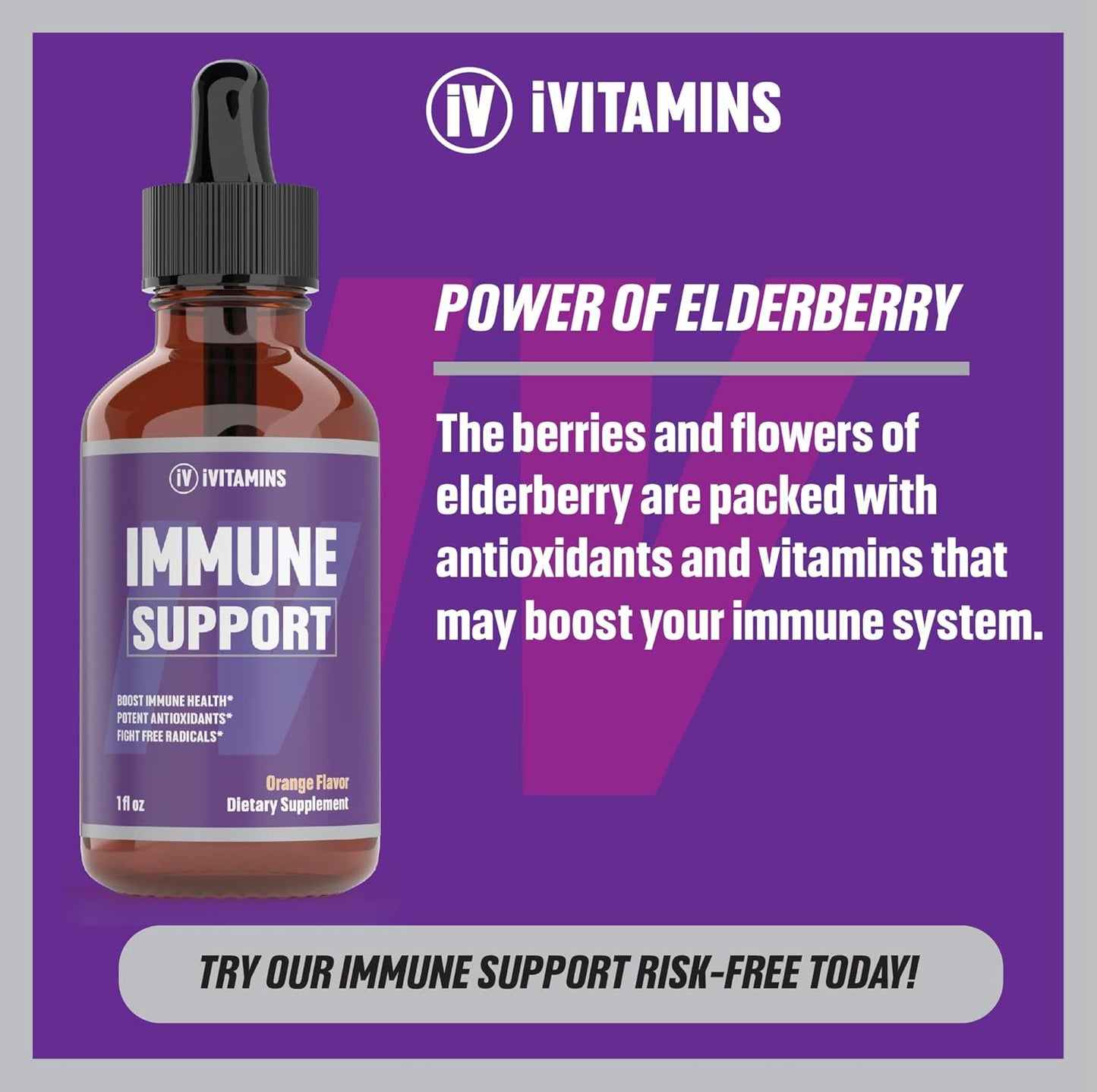 Immune Support Vitamin C Supplement for Adults - Boost Immunity - 1 fl oz