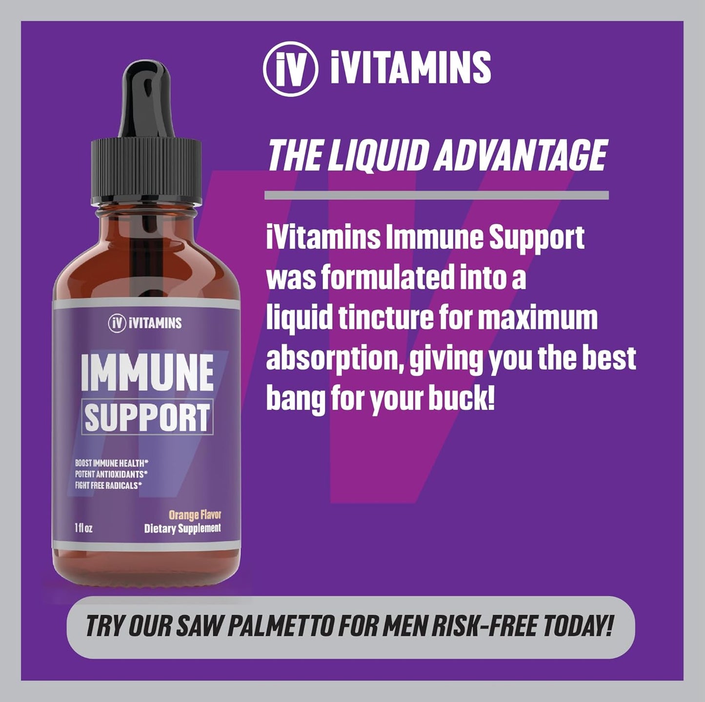 Immune Support Vitamin C Supplement for Adults - Boost Immunity - 1 fl oz