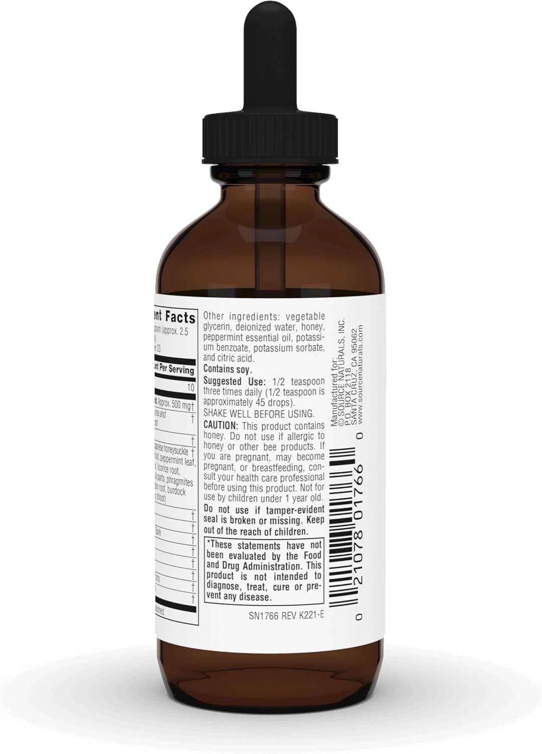 Immune System Support for Kids - Source Naturals Wellness Herbal Blend with Echinacea, Elderberry, Yin Chiao - 2 oz