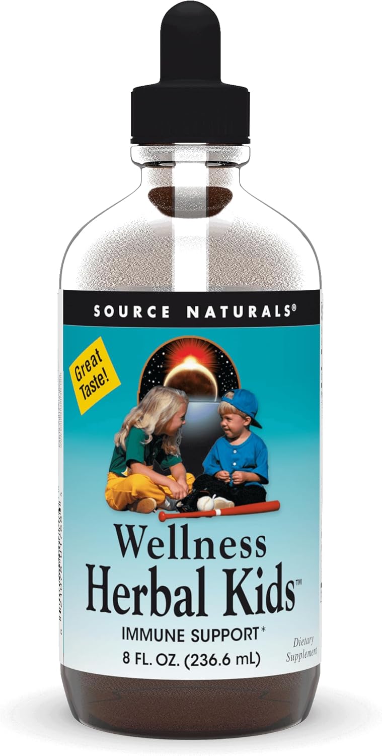 Immune System Support Herbal Kids Liquid Supplement with Echinacea, Yin Chiao, Elderberry - 8oz
