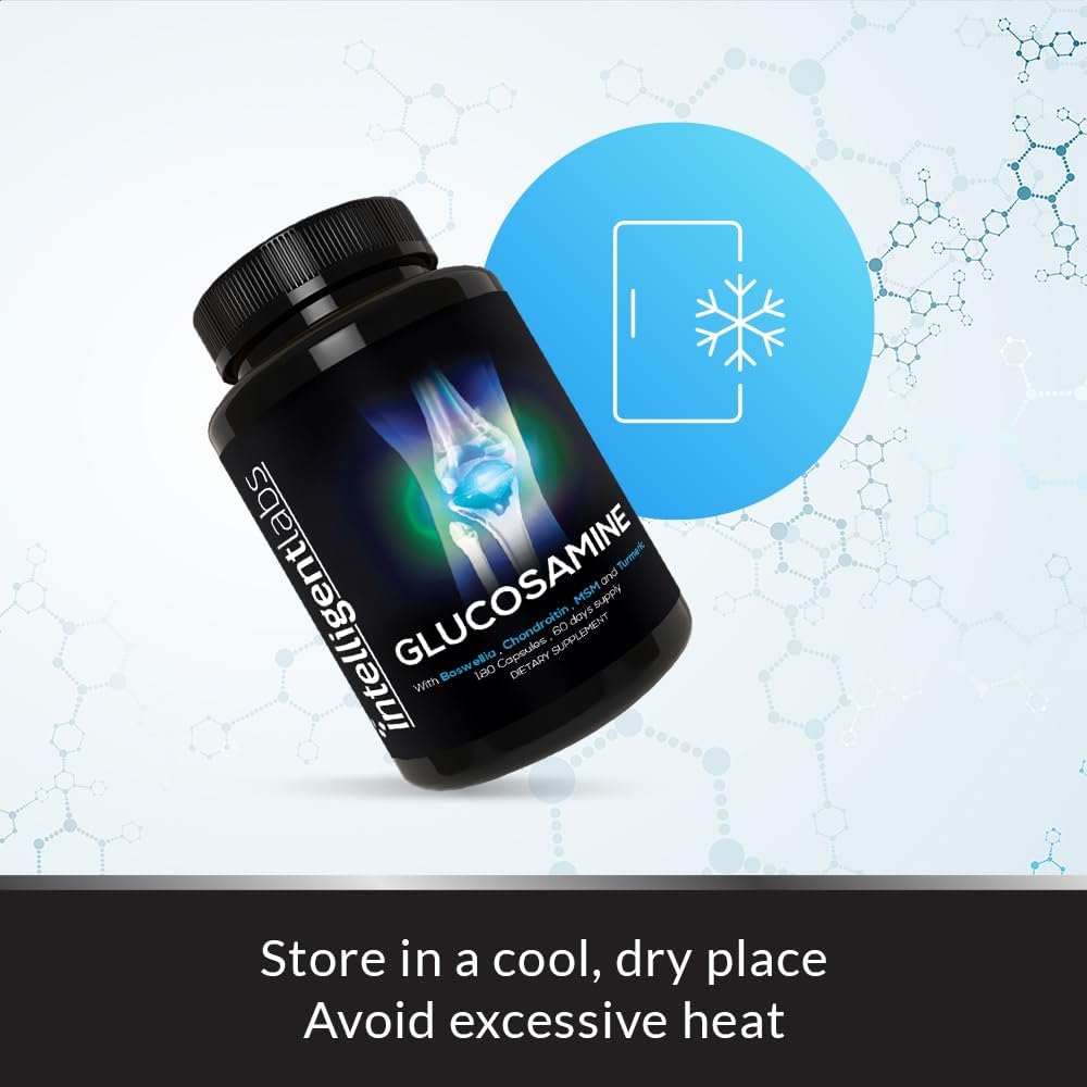 Immune System Support Joint Care Supplements | Glucosamine, Chondroitin, MSM | Turmeric, Boswellia, Quercetin | 180 Capsules