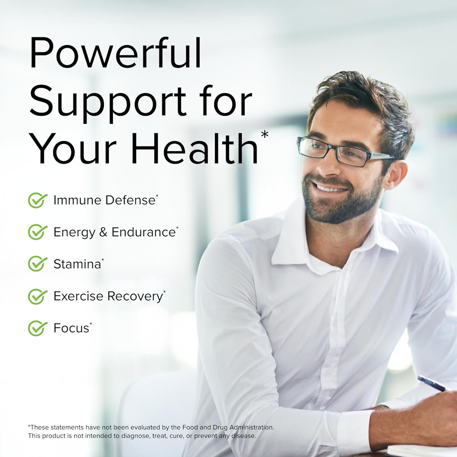 Immune System Support Supplement with Andrographis and Ashwagandha - Promotes Energy & Stress Response - 60 Capsules