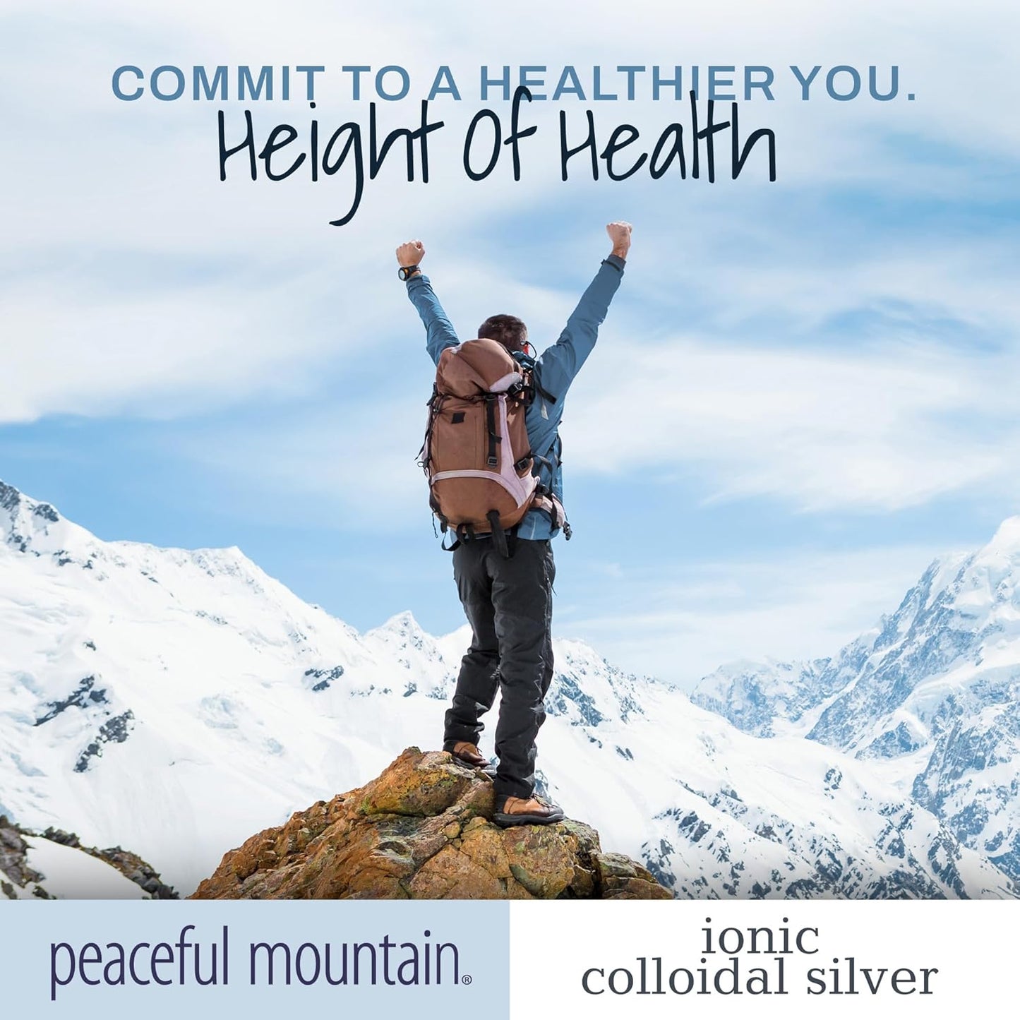 Immune System Support with Peaceful Mountain Ionic Colloidal Silver - Natural 6oz Supplement