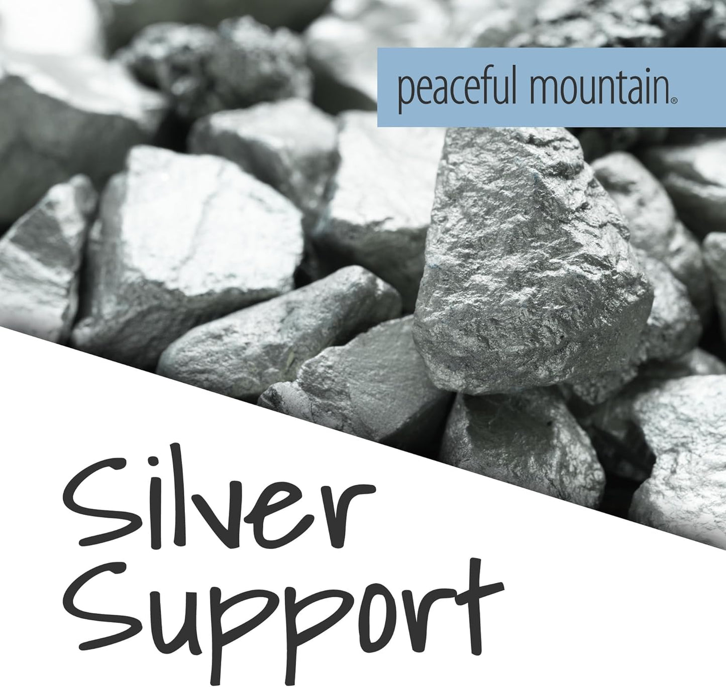 Immune System Support with Peaceful Mountain Ionic Colloidal Silver - Natural 6oz Supplement