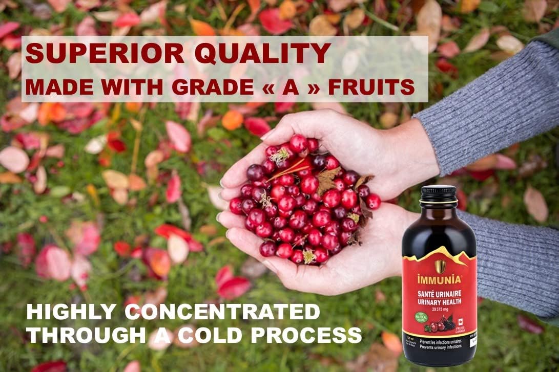 Immunia Cranberry & Elderberry Concentrate for Urinary Health - Natural Prevention of Infections - 5 ml/Day - 1-Pack