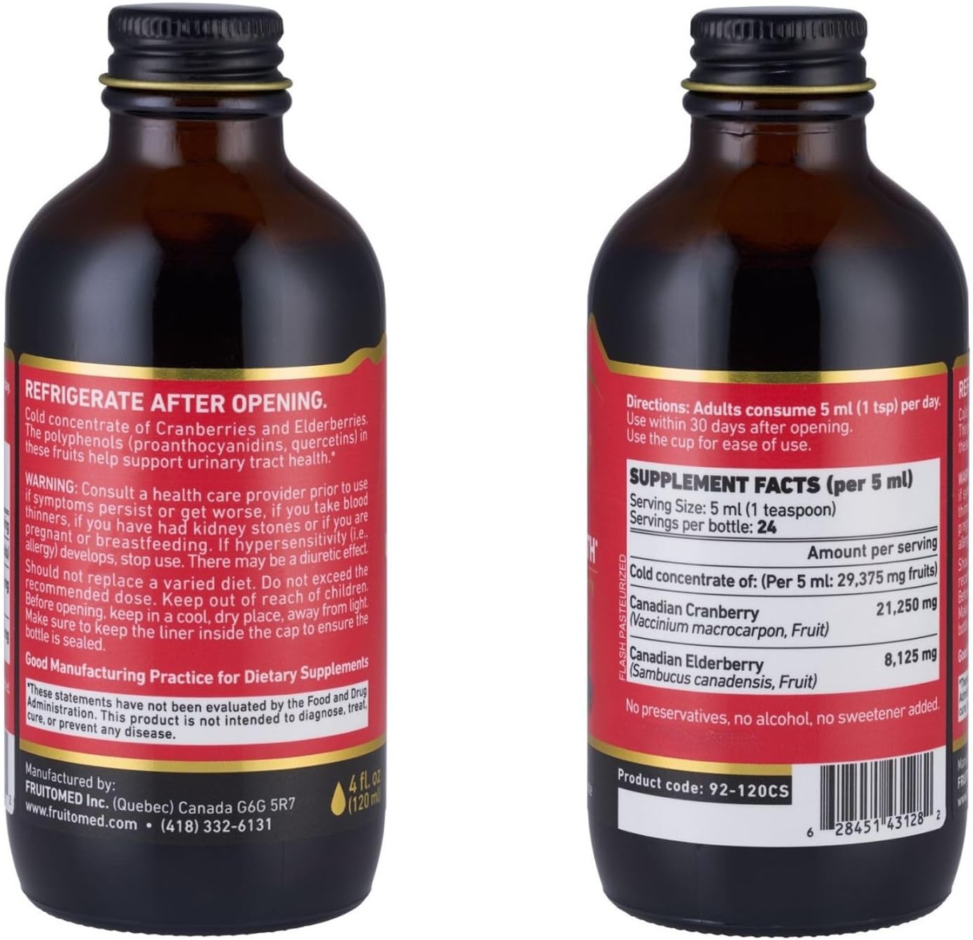 Immunia Cranberry & Elderberry Concentrate for Urinary Health - Natural Prevention of Infections - 5 ml/Day - 1-Pack