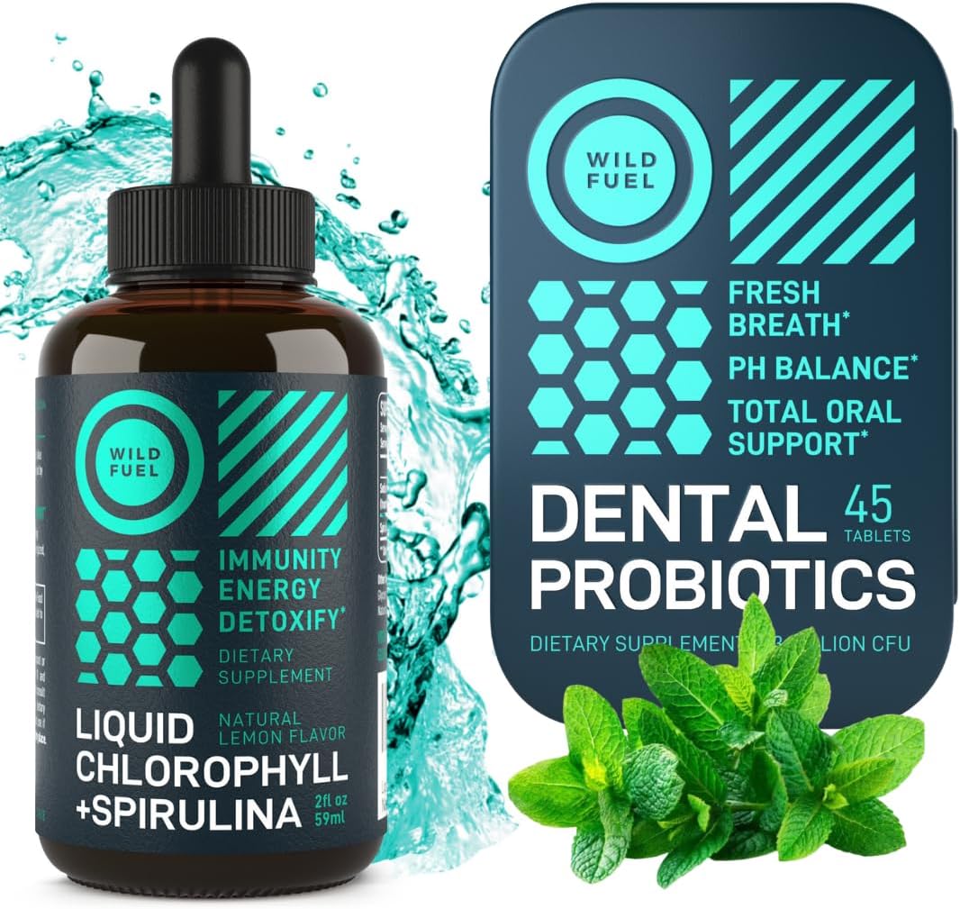 Immunity and Oral Health Bundle: WILD FUEL Liquid Chlorophyll with Dental Probiotics