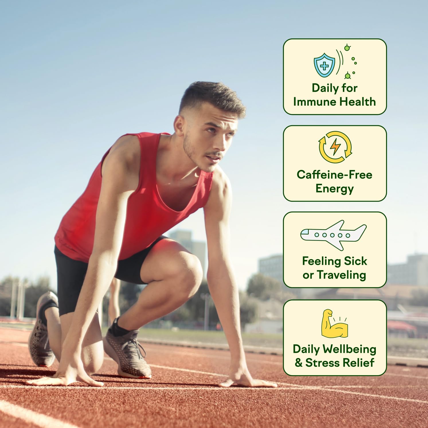 Immunity Boost Drink Mix Powder with Vitamin C, A, B, D, E & Zinc - Organic Elderberry, Ashwagandha, Zero Sugar, Vegan, Non GMO - Peach Lemonade Flavor, 30 Servings